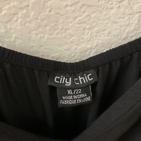 City Chic Black Front Tie Jumpsuit size 22 - Picture 6 of 10